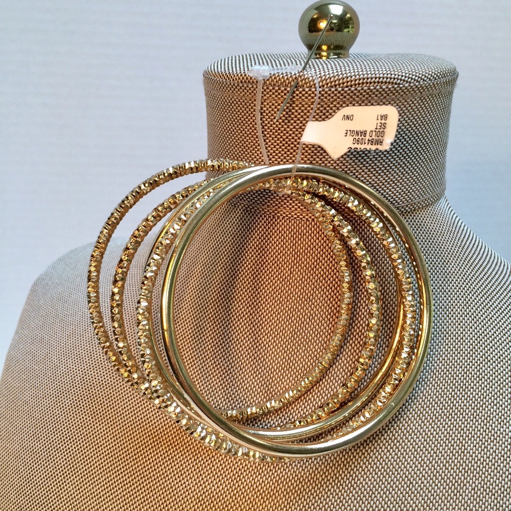 Gold Tone Bangle Bracelets